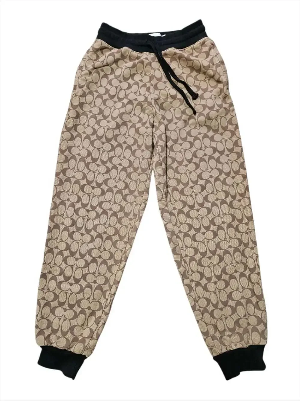 Coach Women's Size S Signature Monogram Print Jogger Sweatpants